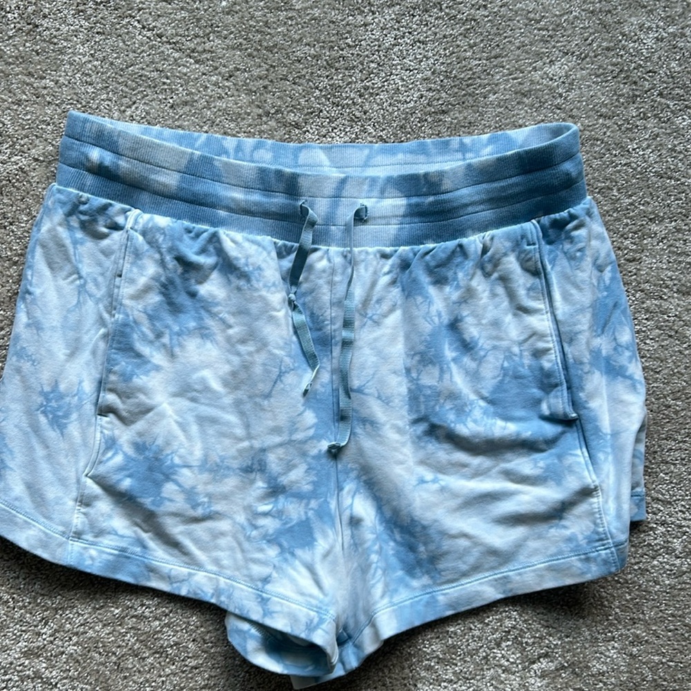 Blue and white shorts
